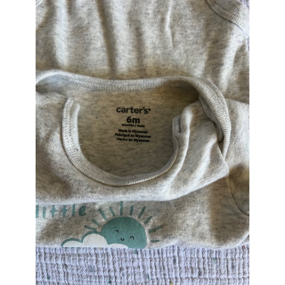 Carter’s 4 piece set 6mo Body Suit “Mommy” theme Short sleave - Picture 4 of 13